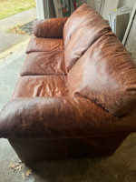 Gorgeous Genuine Leather three seat sofa (Can Deliver!)