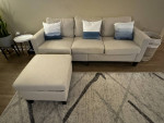 78" Wide Reversible Sectional Sofa with Ottoman