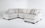 Cambrie Section Couch Sofa with Chase and Ottoman