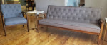 Baxton Studio 3 seater sofa and arm chair