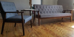 Baxton Studio 3 seater sofa and arm chair