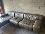 AMERICAN LEATHER Modern Sofa w/Chaise