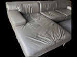 AMERICAN LEATHER Modern Sofa w/Chaise