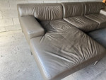 AMERICAN LEATHER Modern Sofa w/Chaise