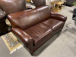 Pottery Barn Leather Manhattan Sofa