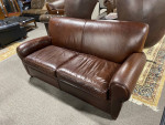 Pottery Barn Leather Manhattan Sofa
