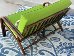 Bamboo Indoor or Outdoor Loveseat Sofa with New Sunbrella Cushions!
