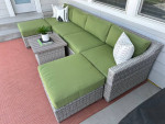 Fairmont 7 Piece Outdoor Wicker Patio Modular Sectional Sofa Set!