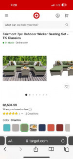 Fairmont 7 Piece Outdoor Wicker Patio Modular Sectional Sofa Set!