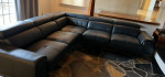 Leather sectional sofa