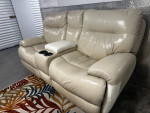 BEIGE ELECTRIC RECLINER SOFA W/ FREE DELIVERY