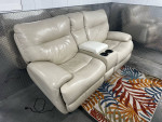 BEIGE ELECTRIC RECLINER SOFA W/ FREE DELIVERY