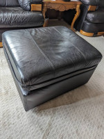 Black Leather Sofa set for Sale
