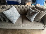 Macy's Kallison Fabric Tufted Sofa and Arm Chairs Velvet Furniture Set