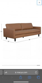 Abbyson Living Parker Top-Grain Leather Sofa couch