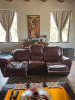 Leather Recliner Sofa
