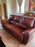 Leather Recliner Sofa