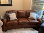 Leather sofa and chair