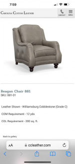 Leather sofa and chair
