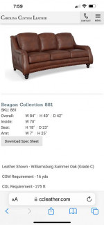 Leather sofa and chair