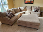 Contemporary Sectional Sofa Set and Large Ottoman