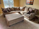 Contemporary Sectional Sofa Set and Large Ottoman