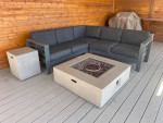 Outdoor sectional sofa w/ fire pit
