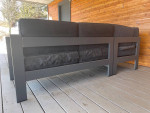 Outdoor sectional sofa w/ fire pit