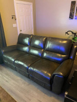 Quad Power Reclining Leather Sofa