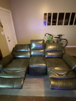 Quad Power Reclining Leather Sofa