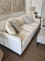 Beautiful Comfy Sofa Couch & Chair + Cushions Set