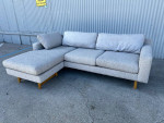 West Elm Eddy Flip Sofa Sectional Feather Grey