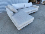 West Elm Eddy Flip Sofa Sectional Feather Grey