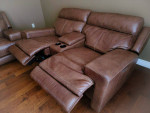 Power Reclining Leather Sofa Set