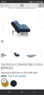 Tropeca Convertible sofa