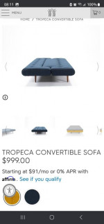 Tropeca Convertible sofa