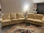 Leather sofa & loveseat