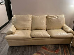 Leather sofa & loveseat