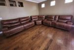 Leather Power Reclining Sectional or Sofa & Loveseat