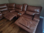 Leather Power Reclining Sectional or Sofa & Loveseat
