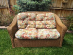 Outdoor Wicker Love Seat Sofa 58" X 32" X 32" Tall