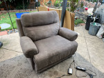 Power reclining sofa + wide matching seat