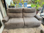 Power reclining sofa + wide matching seat