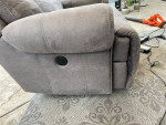 Power reclining sofa + wide matching seat