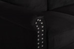 New Black Velvet Sofa