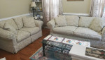 2 Piece living room set, sofa, love seat, ottoman