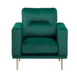 2 PCS Sofa and Loveseat Set-Green Velvet- a