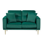 2 PCS Sofa and Loveseat Set-Green Velvet- a
