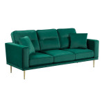 2 PCS Sofa and Loveseat Set-Green Velvet- a