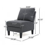 New Large Grey 5 PC Sectional Sofa